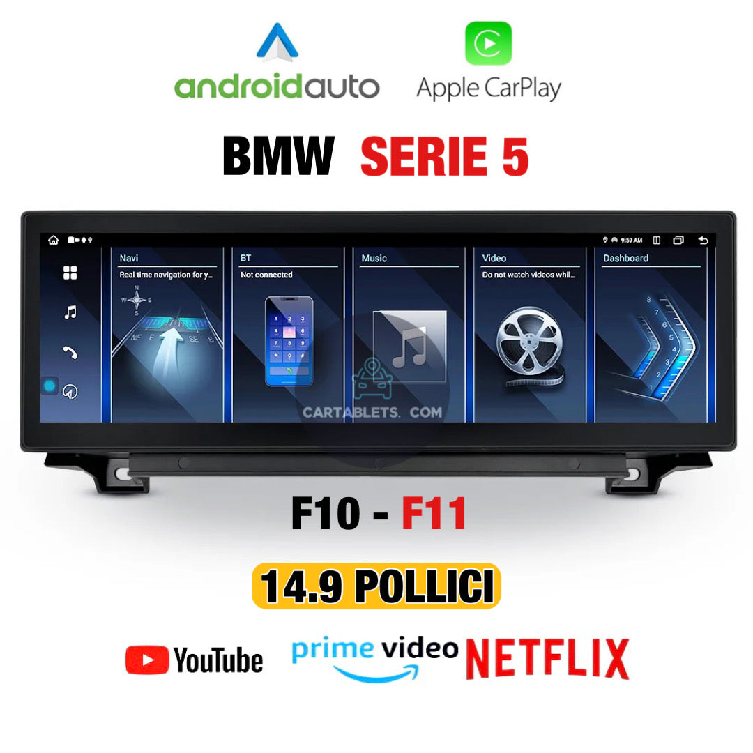 Kuda - Console Per Navigatore LHD Per BMW Serie F (dal 09/2010) - Pelle Sintetica Nero, Certificata TÜV