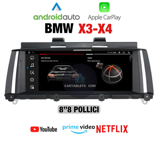 CTB-RH718GN | BMW X3 - X4 | F25 - F26 | AUTORADIO CARTABLET 8"8 POLLICI | ANDROID AUTO APPLE CARPLAY | GPS DAB DVR USB BLUETOOTH WIFI 4G |