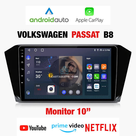 CTB-GC2311U | VOLSWAGEN PASSAT B8 | AUTORADIO 10 POLLICI APPLE CARPLAY ANDROID AUTO | GPS USB DVR BLUETOOTH 4G