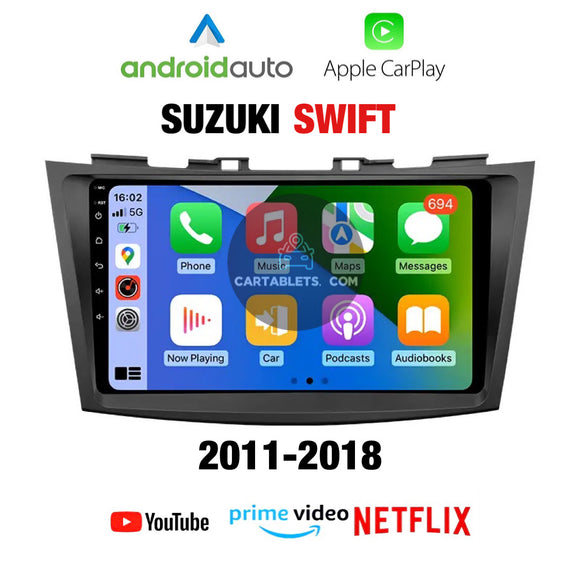 CTB- SK906Y | SUZUKI SWIFT 2011-2018 MONITOR 9 POLLICI | APPLE CARPLAY ANDROID AUTO | WiFi BLUETOOTH GPS USB NAVIGATORE