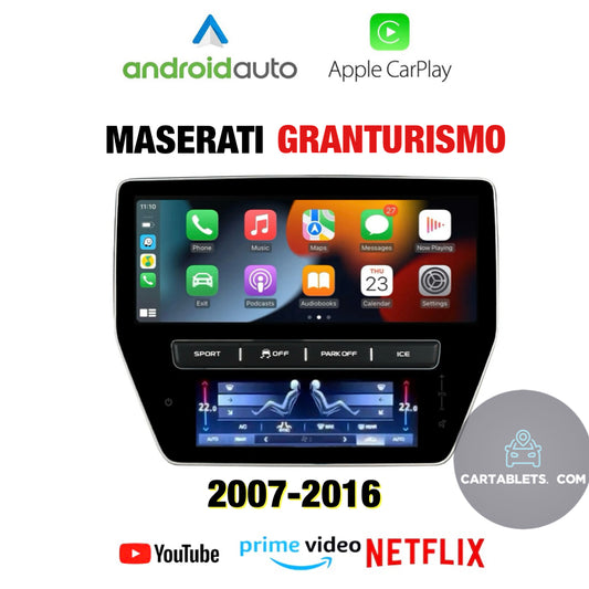 CTB-GT431R | MASERATI GT GRANTURISMO - GTC 2007 - 2016 MONITOR 12.3 POLLICI | APPLE CARPLAY ANDROID AUTO | GPS NAVIGATORE WIFI 4G | CAR TABLET
