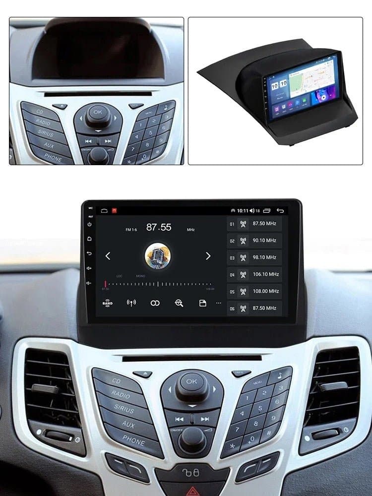 Autoradio Android 13 Per Ford Fiesta 2009-2014 - 9 Pollici, CarPlay, Telecamera - Foto 6