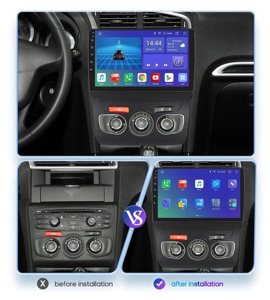 CTB-R422GN | CITROEN C4 - DS4 2013-2017 | CARTABLET 10 POLLICI ANDROID APPLE CARPLAY | NAVIGATORE USB WIFI 4G
