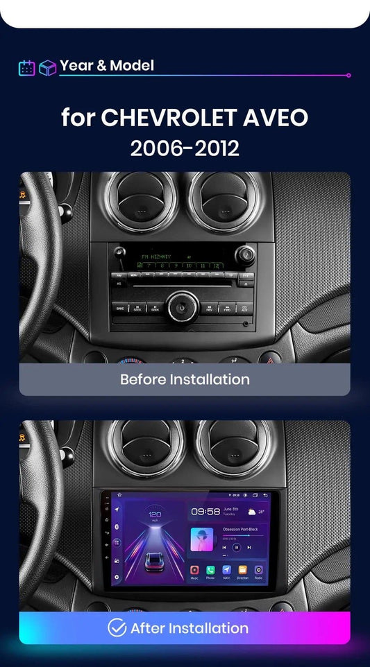CTB-R350GN | CHEVROLET AVEO 2006-2012 | CARTABLET 9 POLLICI ANDROID APPLE CARPLAY | NAVIGATORE USB WIFI 4G