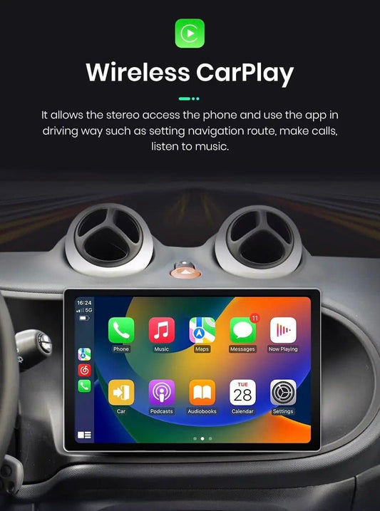 CTB-FC509N | SMART 453 2015-2020 | 11.5 POLLICI QLED 2K NAVIGATORE RADIO OCTACORE APPLE CARPLAY ANDROID AUTO GPS USB BLUETOOTH TOUCH SCREEN | WIFI 4G