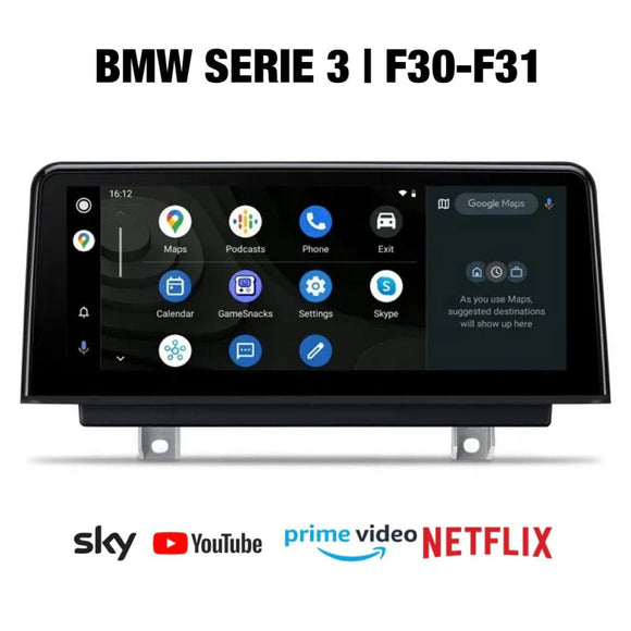 CTB-F389BY | BMW SERIE 3 F30-F31-F34 | NAVIGATORE 10.25 OCTACORE RADIO GPS APPLE CARPLAY ANDROID AUTO TOUCH SCREEN