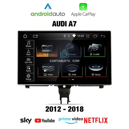 CTB-BY156TL | AUDI A7 C7 2012-2018 | MOTORISIERTER TABLET-MONITOR 9 ZOLL | APPLE CARPLAY ANDROID AUTO | GPS WIFI BLUETOOTH 4G