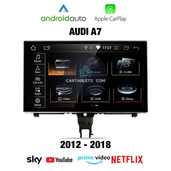 CTB-BY156TL | AUDI A7 C7 2012-2018 | CAR TABLET MONITOR MOTORIZZATO 9 POLLICI | APPLE CARPLAY ANDROID AUTO | GPS WIFI BLUETOOTH 4G