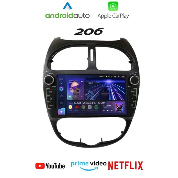 CTB-FC541LY | PEUGEOT 206 | 2000 - 2012 | APPLE CARPLAY-ANDROID AUTO | CARTABLET 7 POLLICI TOUCH SCREEN | GPS USB DVR DAB+ |