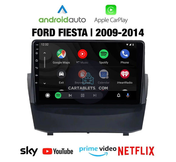 CTB-FRD439M | FORD FIESTA 2009-2014 | NAVIGATORE ANDROID AUTO APPLE CARPLAY | USB BLUETOOTH WIFI 4G | CARTABLET 2DIN COMANDI AL VOLANTE