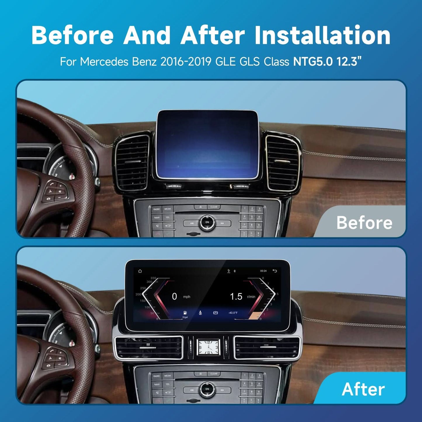 CTB-GV456H | MERCEDES GLE W166 GLE COUPE C292 - GLS X166 12.3 POLLICI | APPLE CARPLAY ANDROID AUTO |SISTEMA LINUX | CAR TABLET