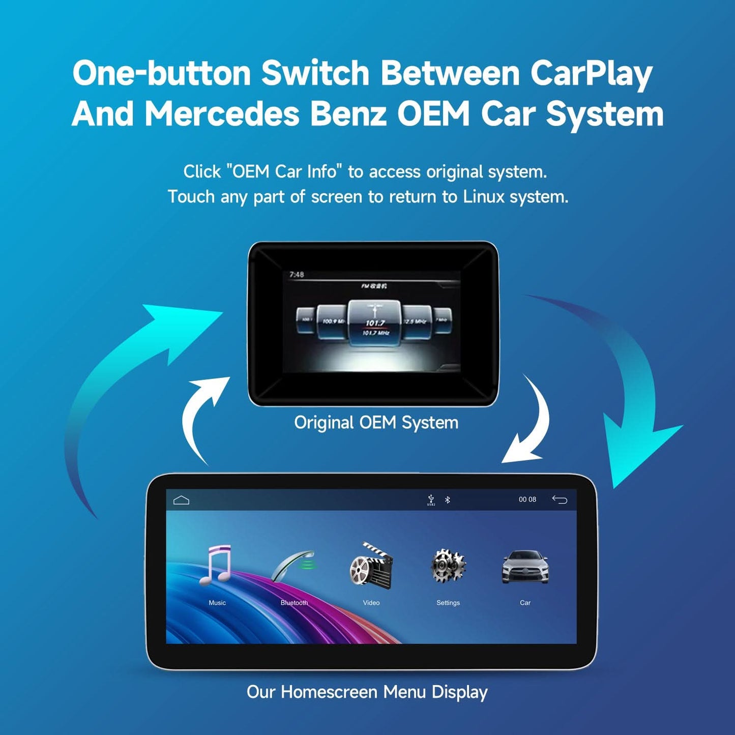CTB-GV456H | MERCEDES GLE W166 GLE COUPE C292 - GLS X166 12.3 POLLICI | APPLE CARPLAY ANDROID AUTO |SISTEMA LINUX | CAR TABLET