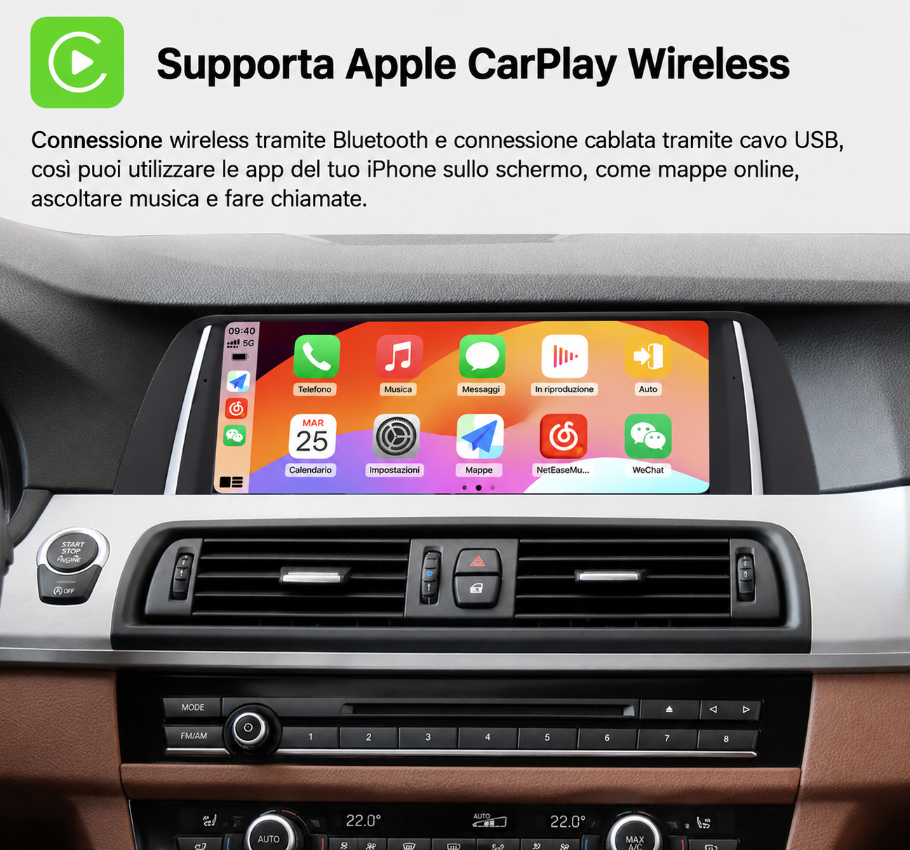 CTB-GV564B | BMW SERIE 5 F10 F11 NBT 10.25 POLLICI | APPLE CARPLAY ANDROID AUTO |SISTEMA LINUX | CAR TABLET - (Copia)
