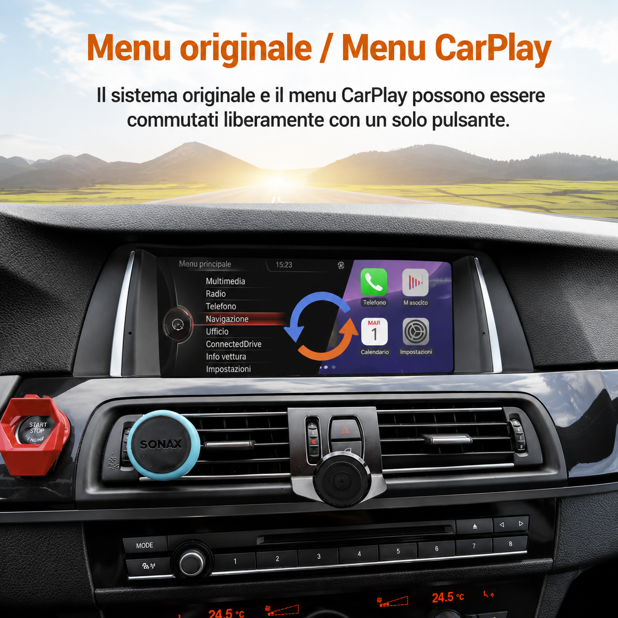 CTB-GV564B | BMW SERIE 5 F10 F11 NBT 10.25 POLLICI | APPLE CARPLAY ANDROID AUTO |SISTEMA LINUX | CAR TABLET - (Copia)