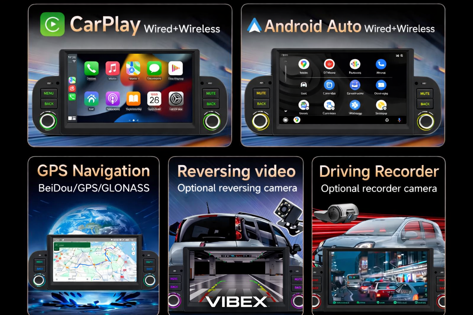 CTB-PND12LX | FIAT PANDA 2012-2023 | NAVIGATORE RADIO SISTEMA LINUX APPLE CARPLAY ANDROID AUTO GPS USB BLUETOOTH TOUCH SCREEN