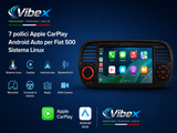 CTB-FT500AL | FIAT 500 - FIAT 500 ABARTH | NAVIGATORE RADIO SISTEMA LINUX APPLE CARPLAY ANDROID AUTO GPS USB BLUETOOTH TOUCH SCREEN