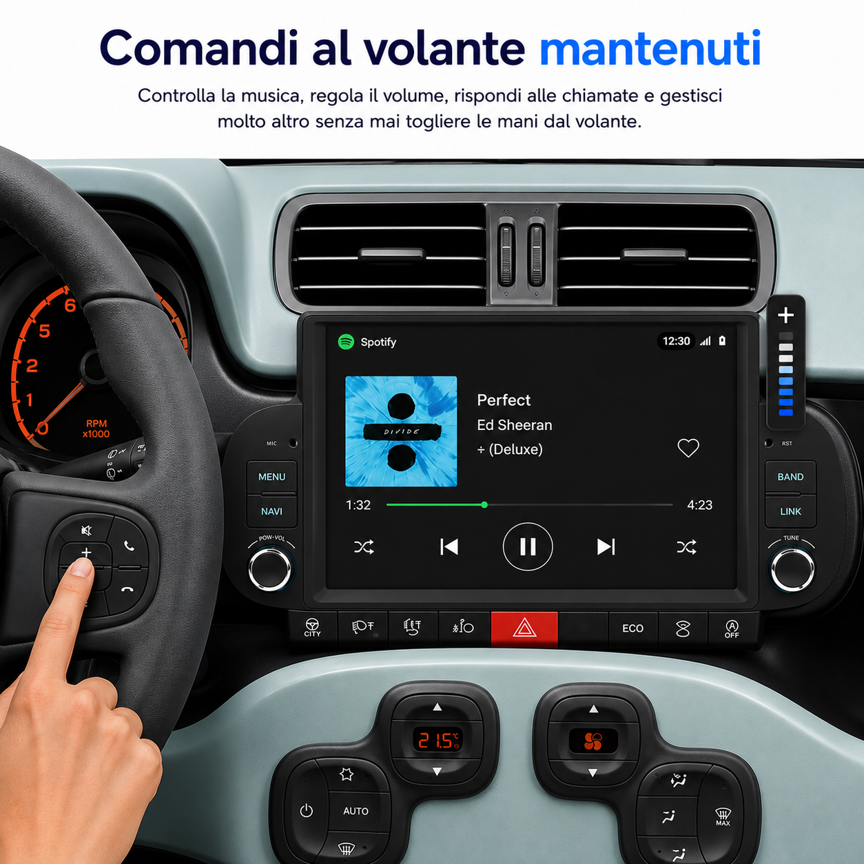 CTB-PND12LX | FIAT PANDA 2012-2023 | NAVIGATORE RADIO SISTEMA LINUX APPLE CARPLAY ANDROID AUTO GPS USB BLUETOOTH TOUCH SCREEN