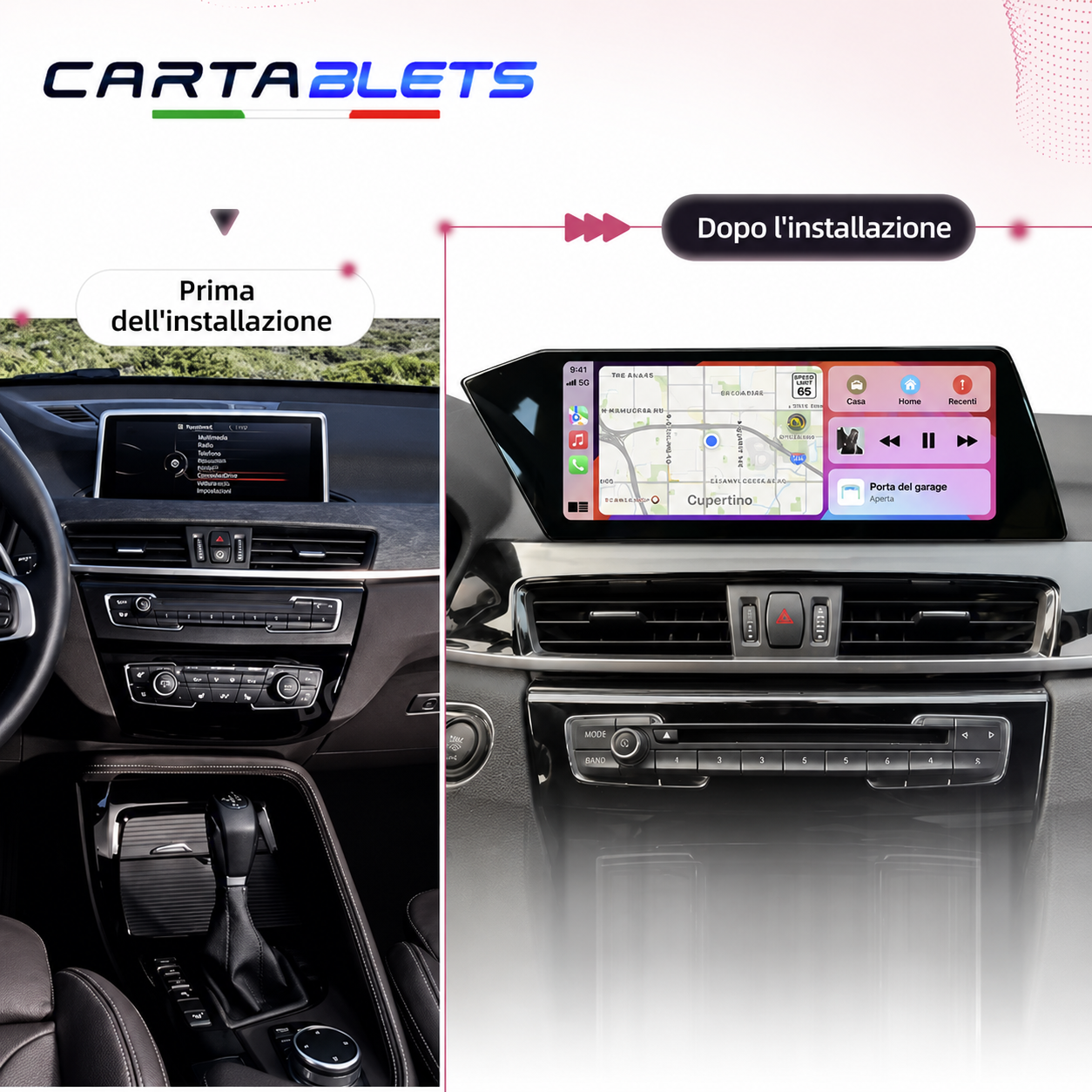 CTB-F4839HB | BMW X1 - X2 | F48 - F39 | MONITOR 12.3 ZOLL | TOUCHSCREEN APPLE CARPLAY ANDROID AUTO | GPS WIFI 4G