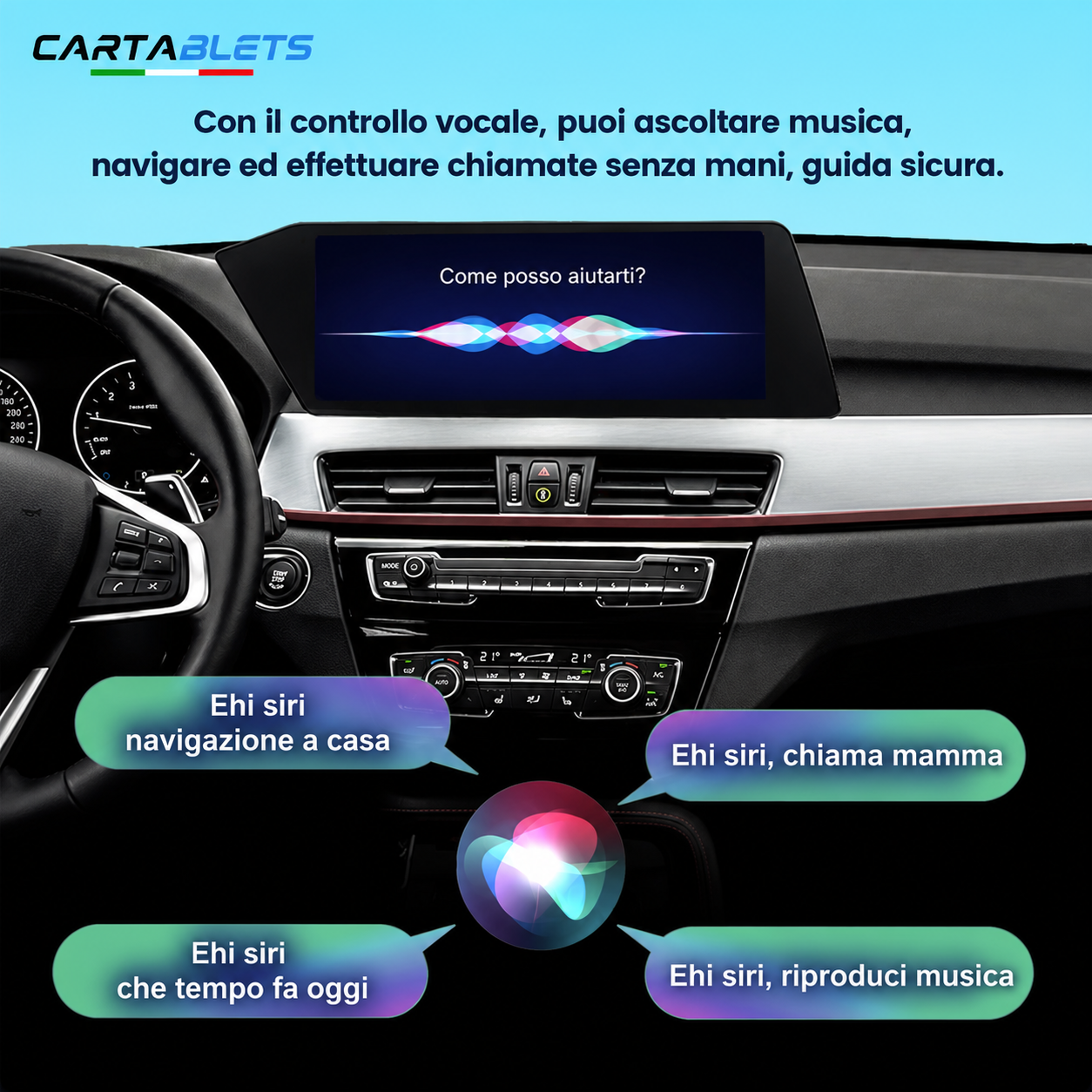 CTB-F4839HB | BMW X1 - X2 | F48 - F39 | MONITOR 12.3 ZOLL | TOUCHSCREEN APPLE CARPLAY ANDROID AUTO | GPS WIFI 4G