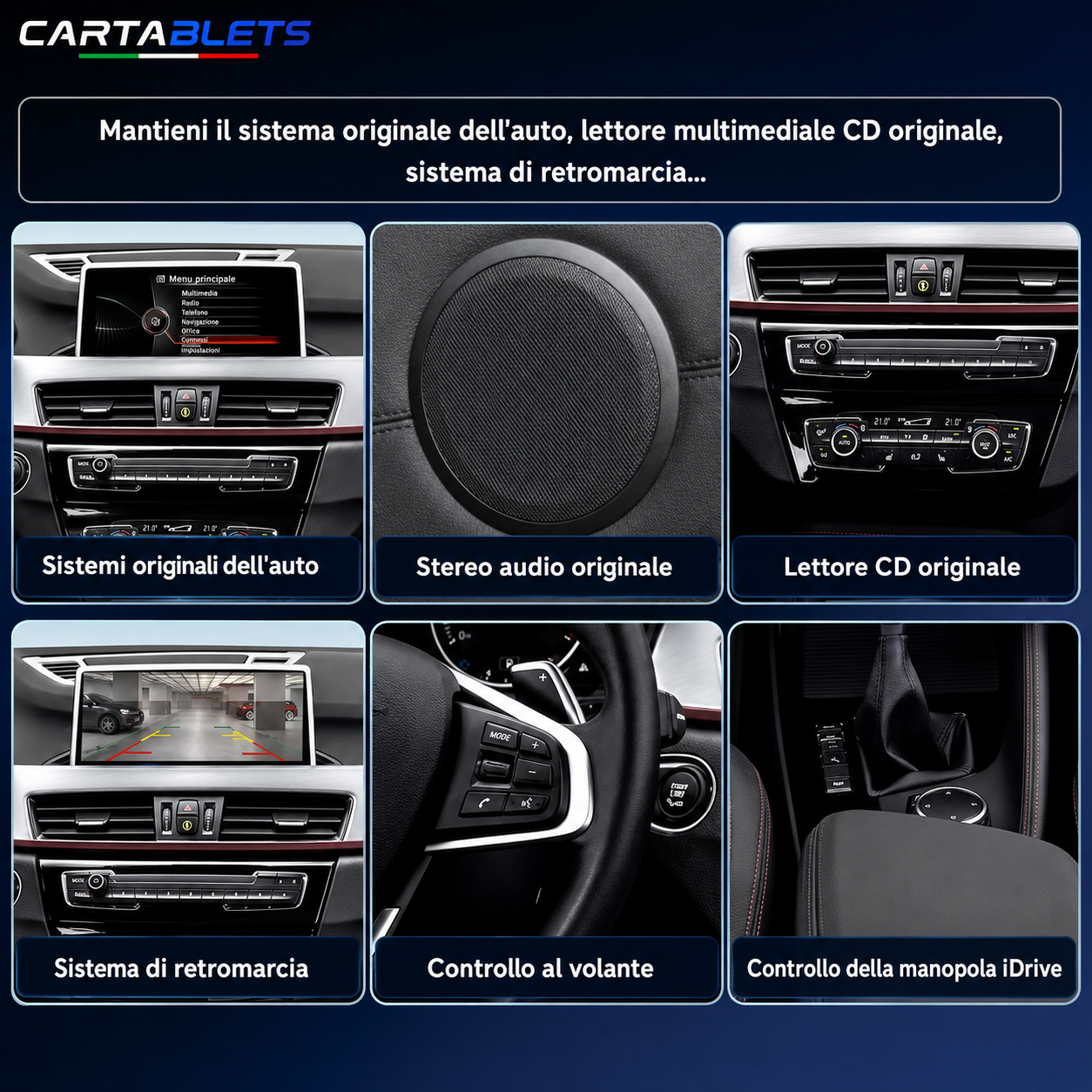 CTB-F4839HB | BMW X1 - X2 | F48 - F39 | MONITOR 12.3 ZOLL | TOUCHSCREEN APPLE CARPLAY ANDROID AUTO | GPS WIFI 4G