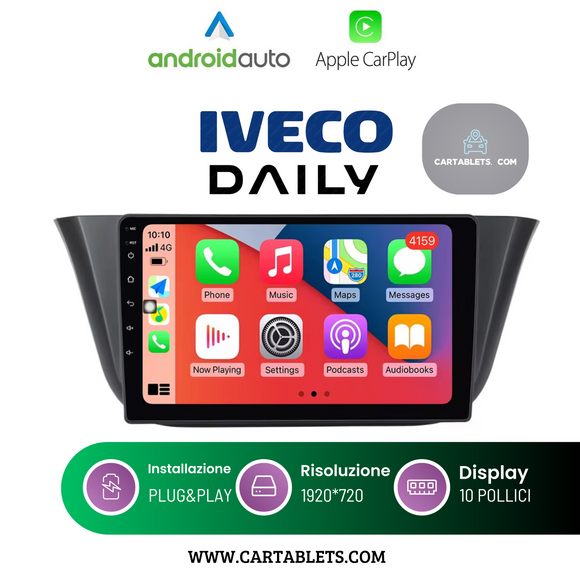 CTB-IV432H | IVECO DAILY 2013-2021 | NAVIGATORE RADIO OCTACORE APPLE CARPLAY ANDROID AUTO GPS USB BLUETOOTH TOUCH SCREEN | WIFI