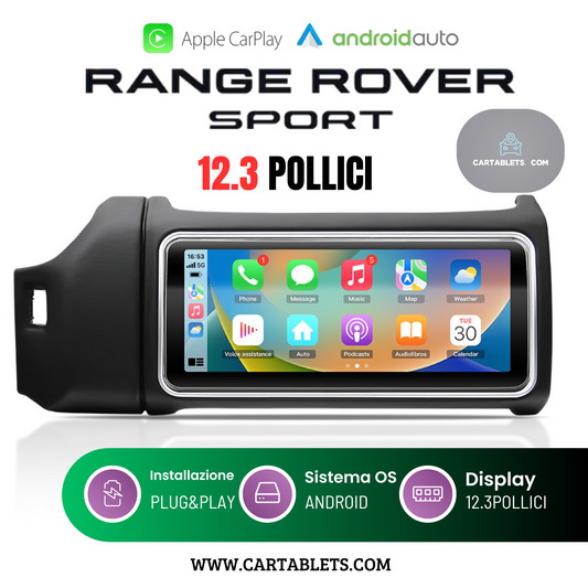 CTB-DX894EK | RANGE ROVER SPORT - VOGUE 2013-2017 12.3 ZOLL | AUTORADIO CUSTOM FIT APPLE CARPLAY ANDROID AUTO | GPS NAVIGATOR WIFI 4G | CAR TABLET