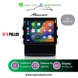 CTB-MK874F | PORSCHE MACAN 2011-2018 MONITOR 8.4 POLLICI | APPLE CARPLAY ANDROID AUTO | GPS NAVIGATORE WIFI 4G | CAR TABLET