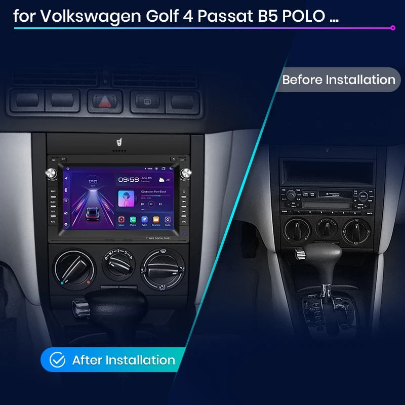 CTB- RT043S | VOLKSWAGEN POLO - GOLF 4 - PASSAT B5 7 ZOLL | APPLE CARPLAY ANDROID AUTO | WiFi BLUETOOTH GPS USB NAVIGATION (Kopie)
