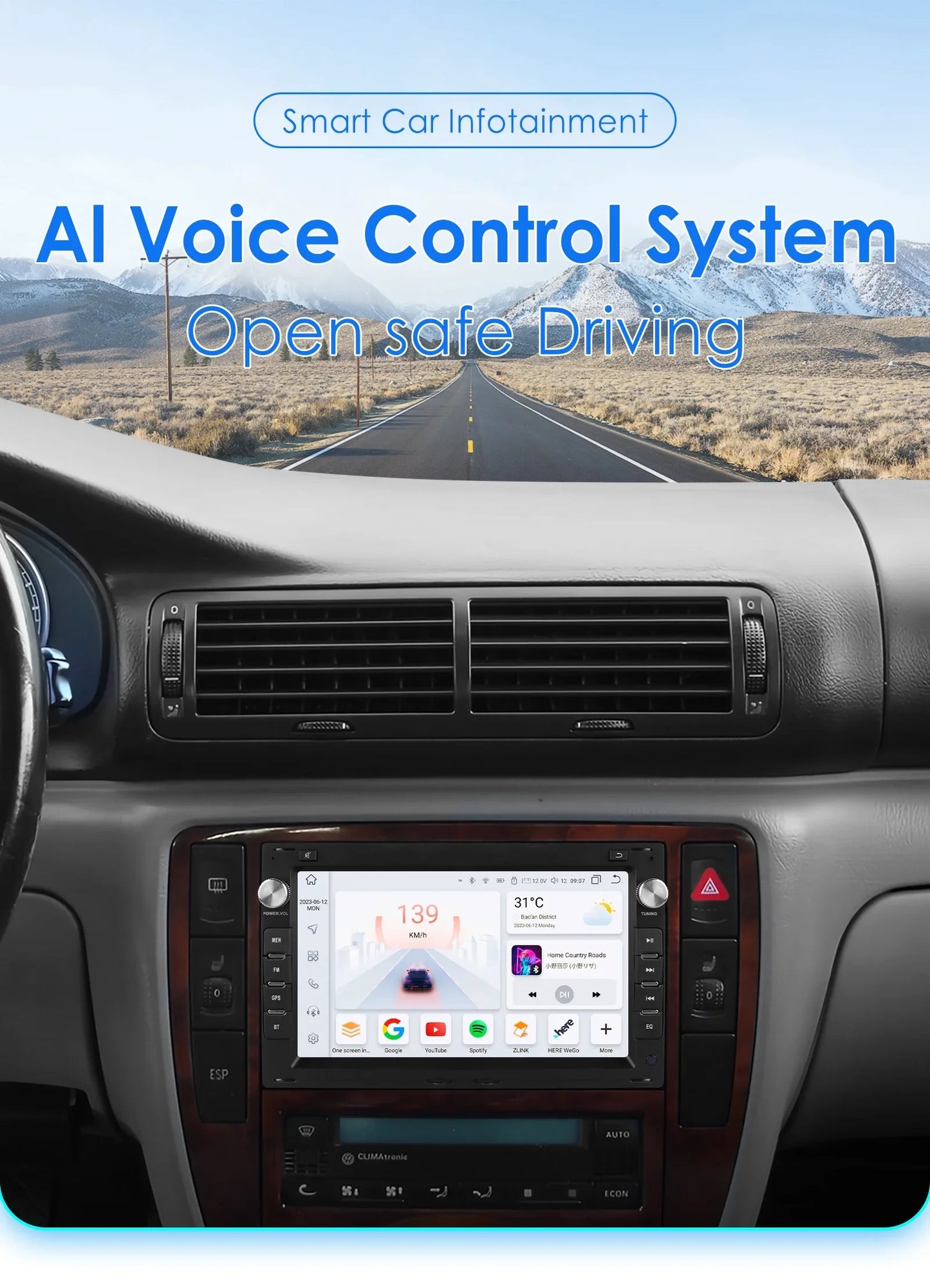 CTB- RT043S | VOLKSWAGEN POLO - GOLF 4 - PASSAT B5 7 ZOLL | APPLE CARPLAY ANDROID AUTO | WiFi BLUETOOTH GPS USB NAVIGATION (Kopie)