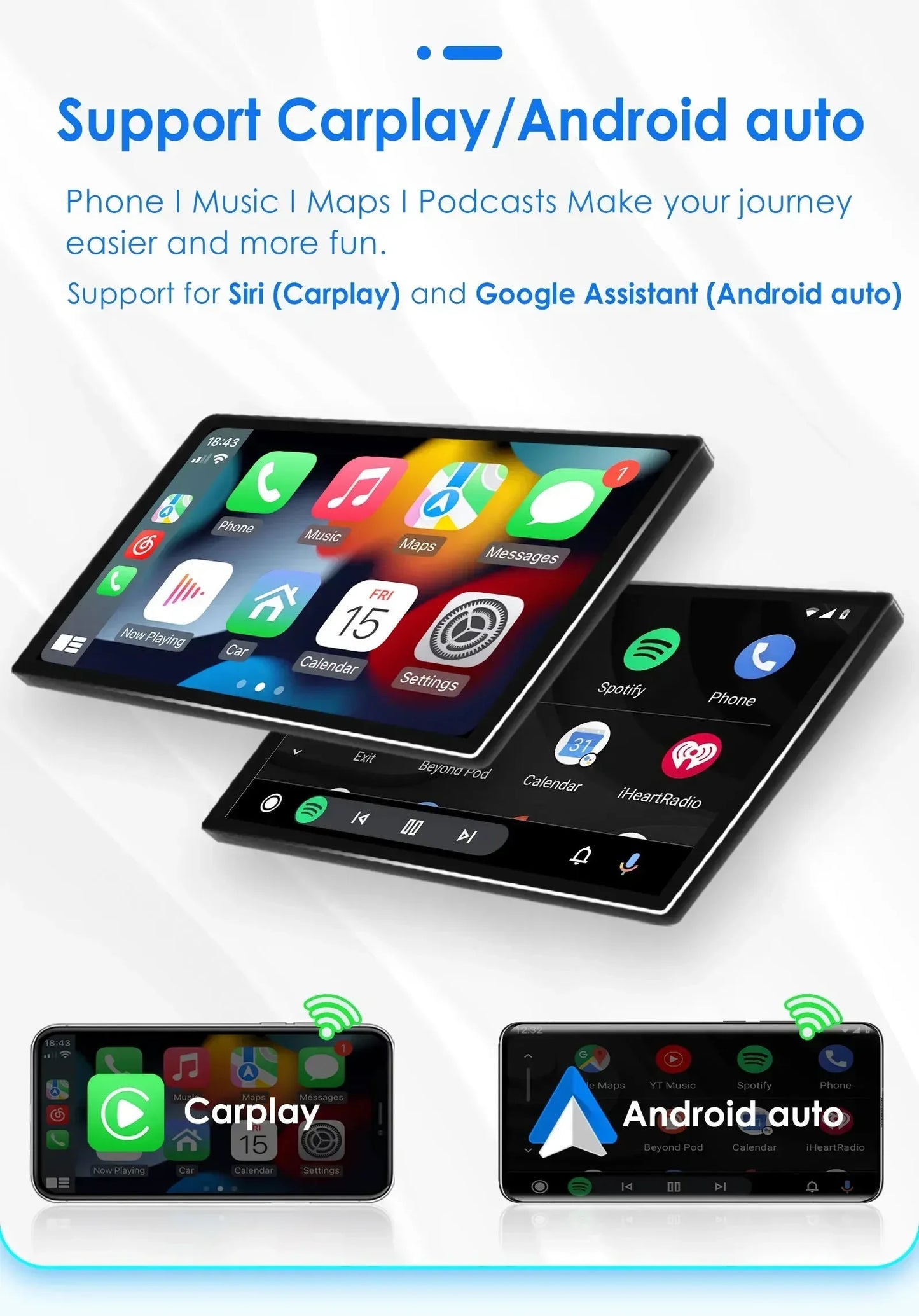 CTB- RT043S | VOLKSWAGEN POLO - GOLF 4 - PASSAT B5 7 ZOLL | APPLE CARPLAY ANDROID AUTO | WiFi BLUETOOTH GPS USB NAVIGATION (Kopie)