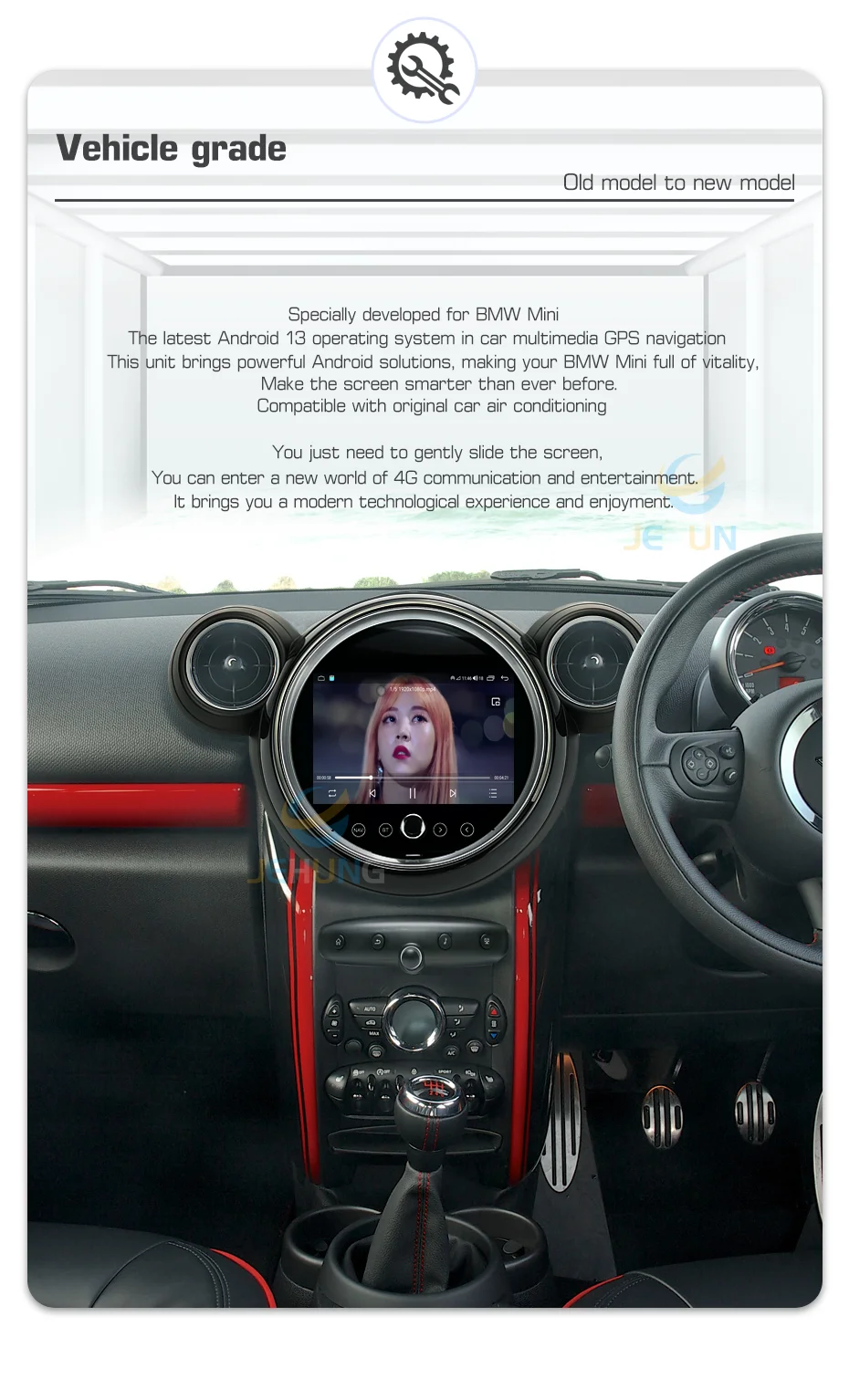 CTB-FB859H | MINI PACEMAN R61 | NAVI 9 ZOLL OCTACORE RADIO GPS APPLE CARPLAY ANDROID AUTO TOUCHSCREEN