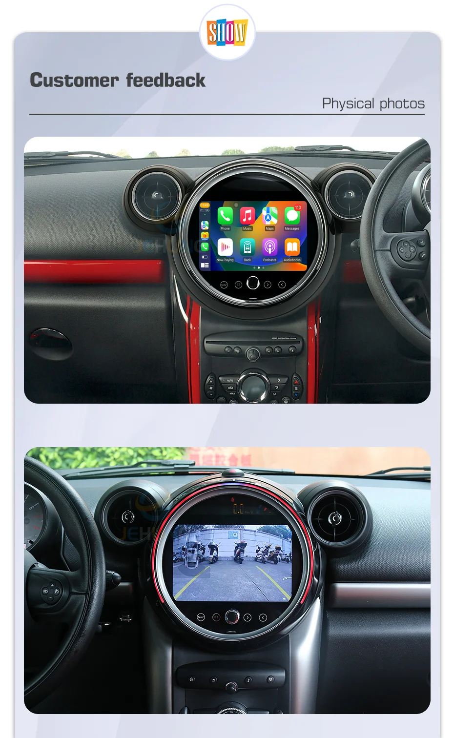 CTB-FB859H | MINI PACEMAN R61 | NAVI 9 ZOLL OCTACORE RADIO GPS APPLE CARPLAY ANDROID AUTO TOUCHSCREEN