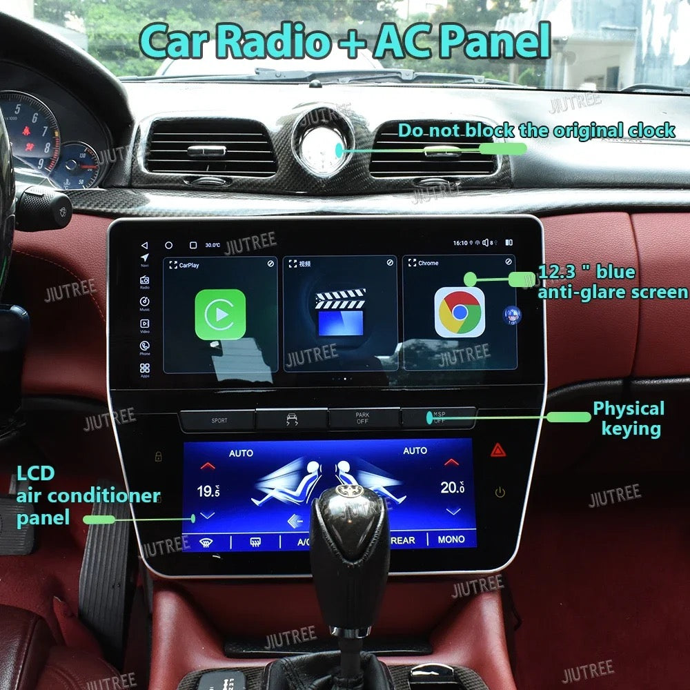 CTB-GT431R | MASERATI GT GRANTURISMO - GTC 2007 - 2016 MONITOR 12.3 POLLICI | APPLE CARPLAY ANDROID AUTO | GPS NAVIGATORE WIFI 4G | CAR TABLET