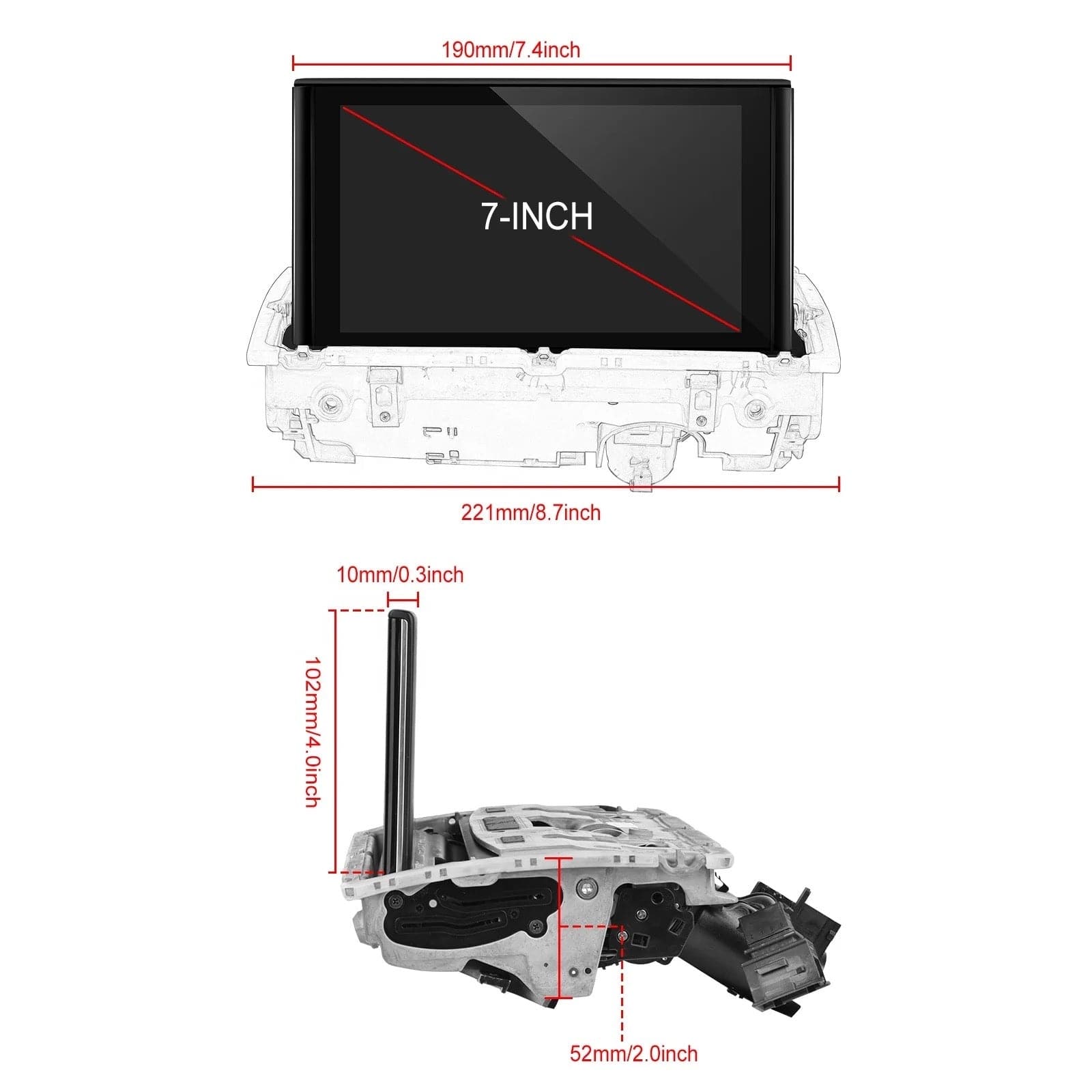 CTB-MH671S | AUDI A3 8V 2013-2018 | CAR TABLET MONITOR 7 POLLICI | APPLE CARPLAY ANDROID AUTO | GPS WIFI BLUETOOTH 4G