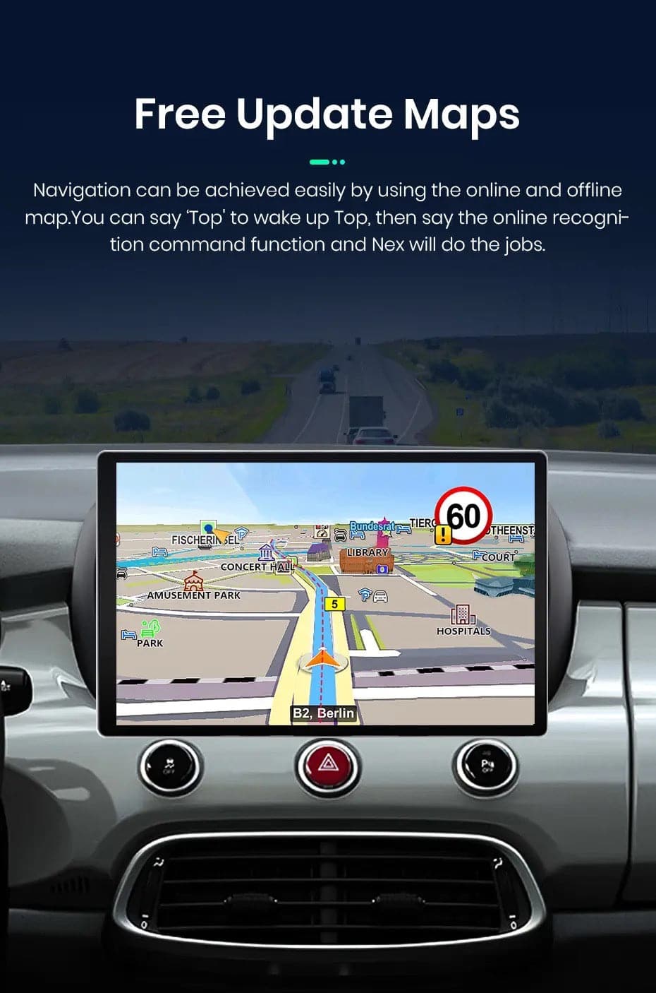 CTB-FV531HN | FIAT 500X 2014-2022 | NAVIGATORE RADIO OCTACORE APPLE CARPLAY ANDROID AUTO GPS USB BLUETOOTH TOUCH SCREEN | WIFI 4G