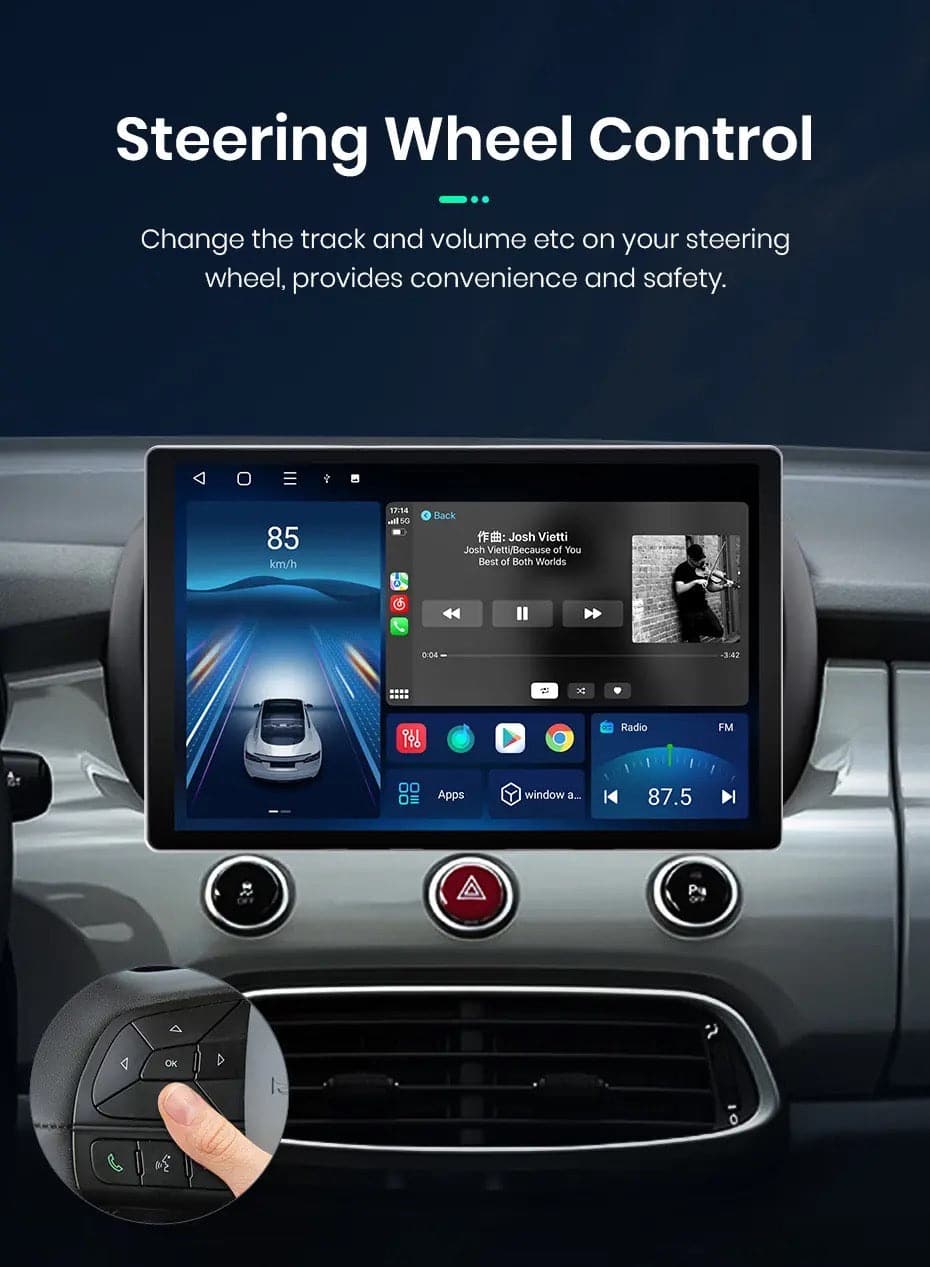 CTB-FV531HN | FIAT 500X 2014-2022 | NAVIGATORE RADIO OCTACORE APPLE CARPLAY ANDROID AUTO GPS USB BLUETOOTH TOUCH SCREEN | WIFI 4G