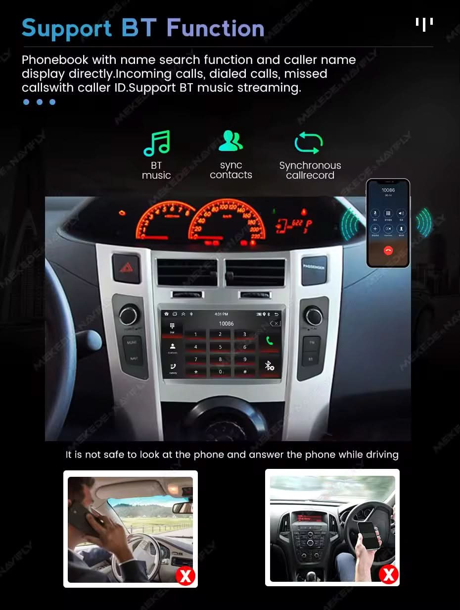 CTB-RT342P | TOYOTA YARIS 2005-2012 | APPLE CARPLAY ANDROID AUTO | NAVIGATORE USB BLUETOOTH GPS | WIFI 4G CARTABLET