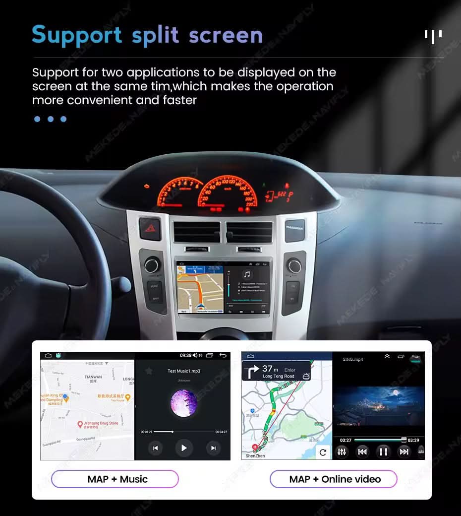 CTB-RT342P | TOYOTA YARIS 2005-2012 | APPLE CARPLAY ANDROID AUTO | NAVIGATORE USB BLUETOOTH GPS | WIFI 4G CARTABLET
