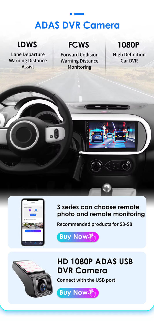CTB- KS674Y | RENAULT TWINGO 3 2014-2024 MONITOR 9 POLLICI | APPLE CARPLAY ANDROID AUTO | WiFi BLUETOOTH GPS USB NAVIGATORE