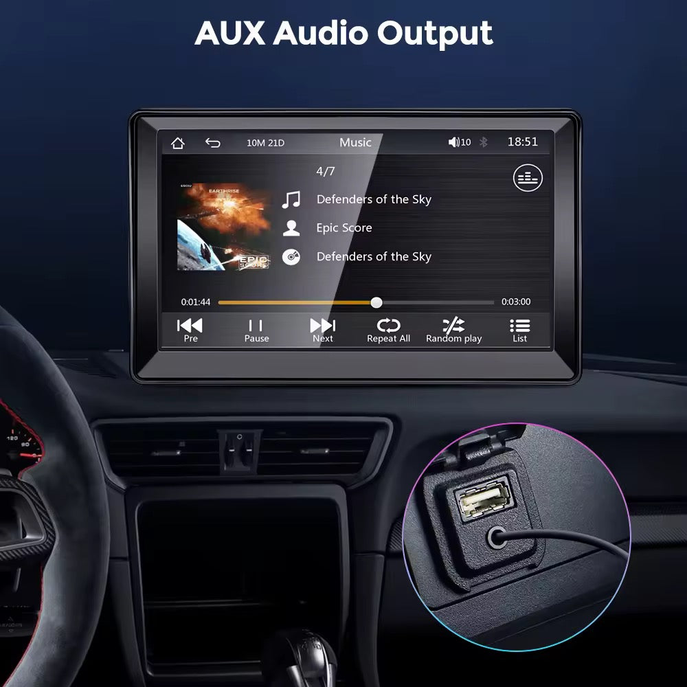 CTB-GRL864 | MONITOR 7 POLLICI PORTATILE | APPLE CARPLAY-ANDROID AUTO | TOUCH SCREEN |