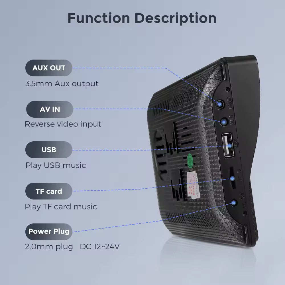 CTB-GRL864 | MONITOR 7 POLLICI PORTATILE | APPLE CARPLAY-ANDROID AUTO | TOUCH SCREEN |