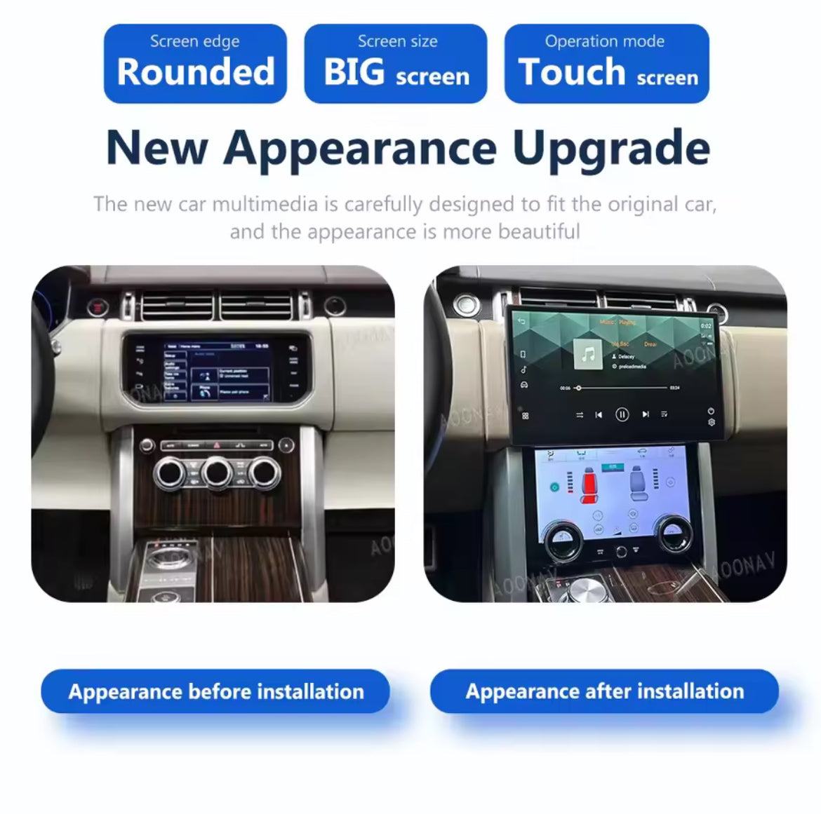 CTB-DW707EK | RANGE ROVER SPORT - VOGUE 2013-2017 13.3 POLLICI | AUTORADIO CUSTOM FIT APPLE CARPLAY ANDROID AUTO | GPS NAVIGATORE WIFI 4G | CAR TABLET