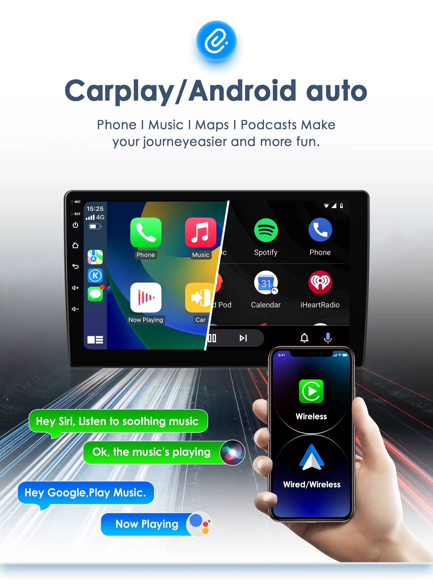 CTB-HJ892GH | LANCIA Y 2006-2011| AUTORADIO CAR TABLET 9 POLLICI | ANDROID AUTO APPLE CARPLAY | GPS USB WIFI
