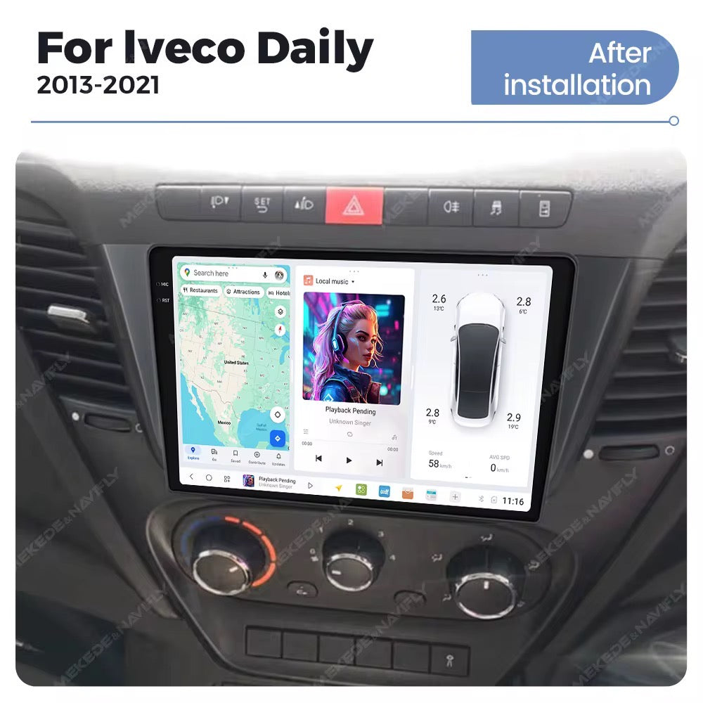 CTB-IV432H | IVECO DAILY 2013-2021 | NAVIGATORE RADIO OCTACORE APPLE CARPLAY ANDROID AUTO GPS USB BLUETOOTH TOUCH SCREEN | WIFI