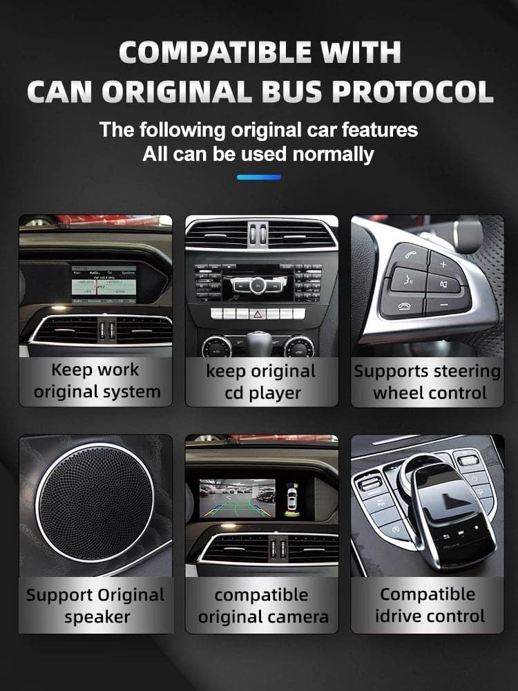 CTB-WC314B | MERCEDES CLASSE C W204 2011-2014 RESTYLING MONITOR 8'8 POLLICI | APPLE CARPLAY ANDROID AUTO | GPS NAVIGATORE WIFI 4G | CAR TABLET