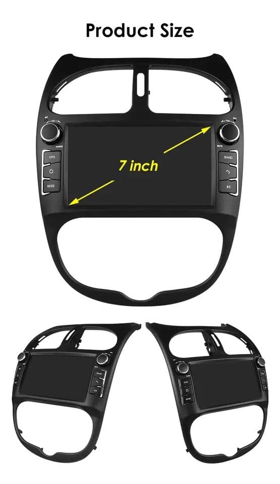 CTB-FC541LY | PEUGEOT 206 | 2000 - 2012 | APPLE CARPLAY-ANDROID AUTO | CARTABLET 7 POLLICI TOUCH SCREEN | GPS USB DVR DAB+ |