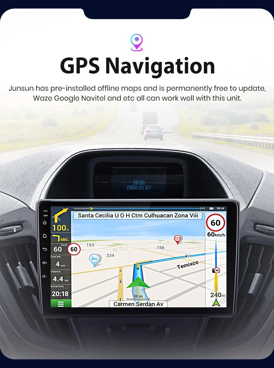 CTB-FR941G | FORD TRANSIT CUSTOM -TOURNEO CUSTOM | NAVIGATORE ANDROID AUTO APPLE CARPLAY | USB BLUETOOTH WIFI 4G | CARTABLET 2DIN COMANDI AL VOLANTE