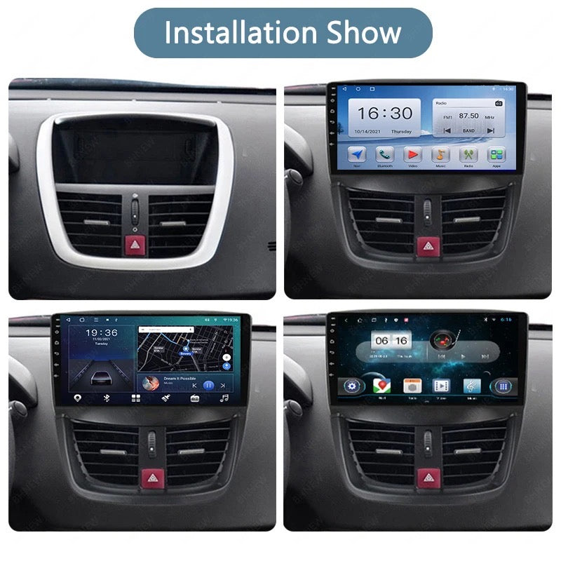 CTB-FV738Y | PEUGEOT 207 | AUTORADIO APPLE CARPLAY-ANDROID AUTO 9 ZOLL | CARTABLET 9 ZOLL TOUCHSCREEN | GPS USB DVR DAB+ |