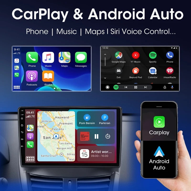 CTB-FV738Y | PEUGEOT 207 | AUTORADIO APPLE CARPLAY-ANDROID AUTO 9 ZOLL | CARTABLET 9 ZOLL TOUCHSCREEN | GPS USB DVR DAB+ |
