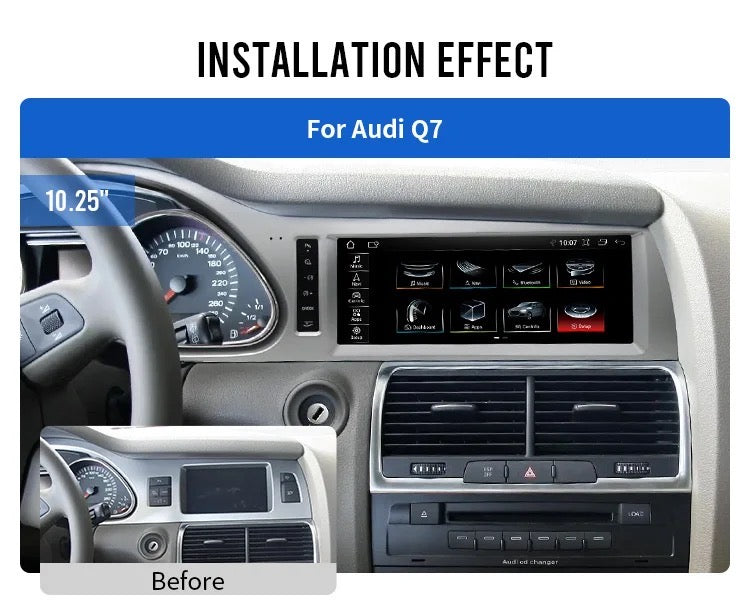 CTB-MC437D | AUDI Q7 2006-2016 | CAR TABLET MONITOR  10,25 POLLICI | AUTORADIO STEREO APPLE CARPLAY ANDROID AUTO | GPS WIFI BLUETOOTH 4G
